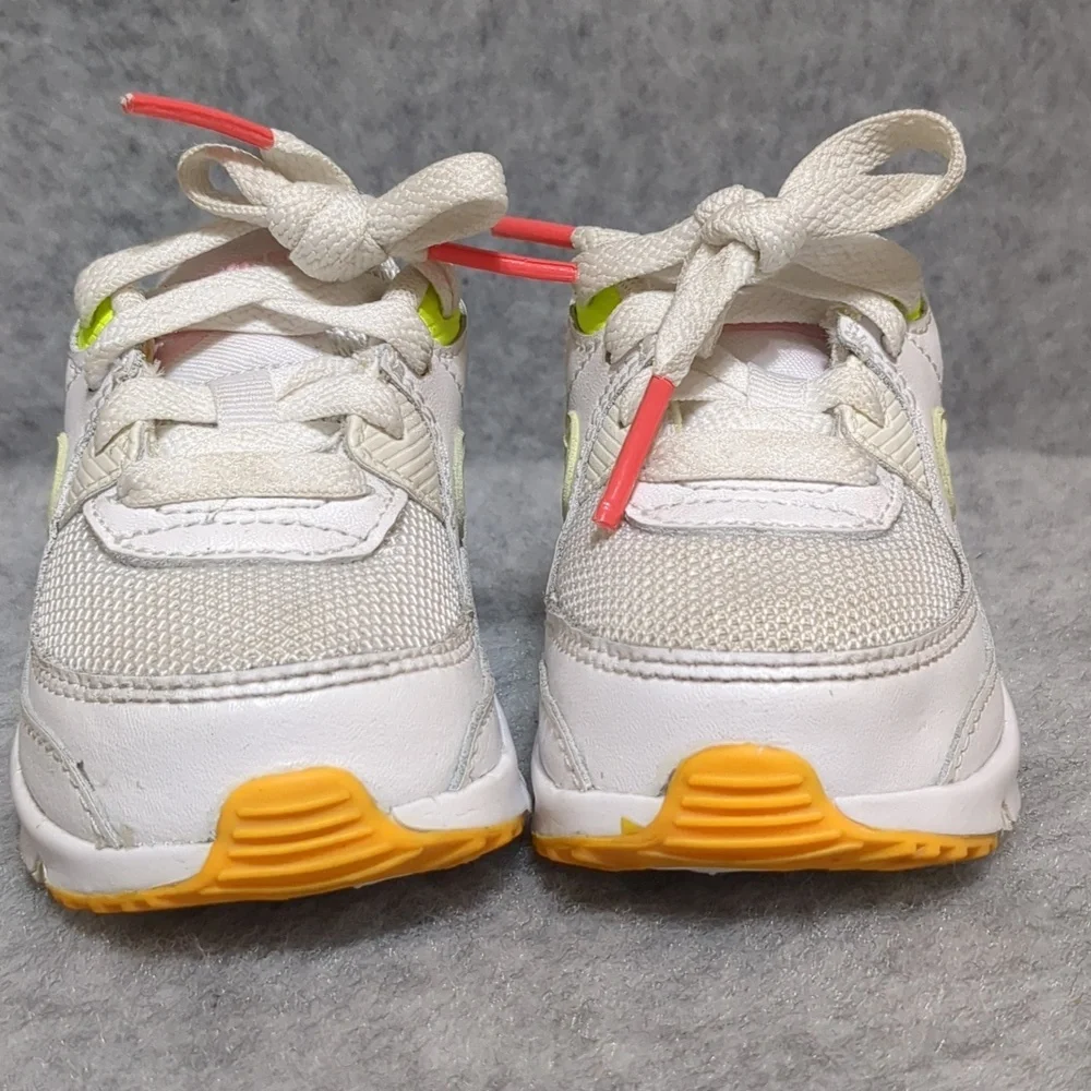 Nike Air Max 90 white - yellow Toddler Sneakers- SZ 5C